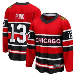 CM Punk Chicago Blackhawks Fanatics Branded Breakaway Special Edition 2.0 Jersey (Red)