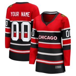 Custom Chicago Blackhawks Fanatics Branded Women's Breakaway Custom Special Edition 2.0 Jersey (Red)