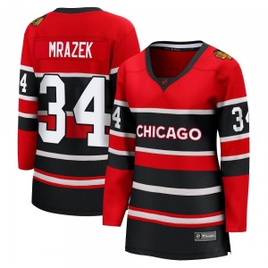 Petr Mrazek Chicago Blackhawks Fanatics Branded Women's Breakaway Special Edition 2.0 Jersey (Red)