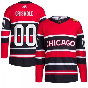 Clark Griswold Chicago Blackhawks Adidas Youth Authentic Reverse Retro 2.0 Jersey (Red)