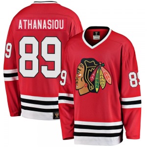 Andreas Athanasiou Chicago Blackhawks Fanatics Branded Premier Breakaway Heritage Jersey (Red)