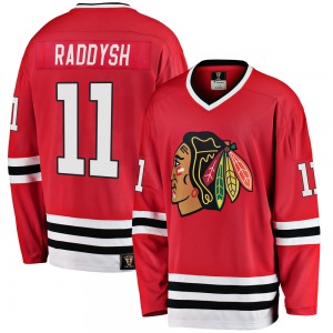 Taylor Raddysh Chicago Blackhawks Fanatics Branded Premier Breakaway Heritage Jersey (Red)