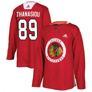 Andreas Athanasiou Chicago Blackhawks Adidas Youth Authentic Home Practice Jersey (Red)