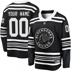 Custom Chicago Blackhawks Fanatics Branded Youth Premier Custom Breakaway Alternate 2019/20 Jersey (Black)