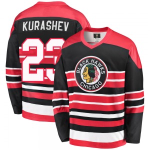 Philipp Kurashev Chicago Blackhawks Fanatics Branded Premier Breakaway Heritage Jersey (Red/Black)
