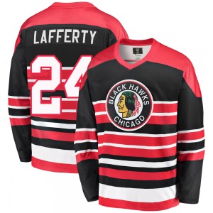 Sam Lafferty Chicago Blackhawks Fanatics Branded Premier Breakaway Heritage Jersey (Red/Black)