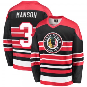 Dave Manson Chicago Blackhawks Fanatics Branded Premier Breakaway Heritage Jersey (Red/Black)