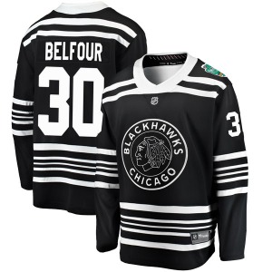 ED Belfour Chicago Blackhawks Fanatics Branded Youth Breakaway 2019 Winter Classic Jersey (Black)