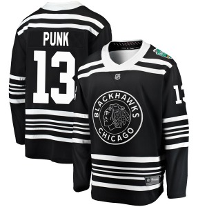 CM Punk Chicago Blackhawks Fanatics Branded Youth Breakaway 2019 Winter Classic Jersey (Black)