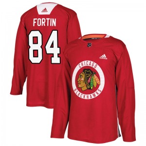 Alexandre Fortin Chicago Blackhawks Adidas Authentic Home Practice Jersey (Red)