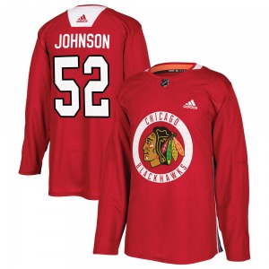 Reese Johnson Chicago Blackhawks Adidas Authentic Home Practice Jersey (Red)