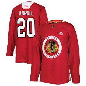 Cliff Koroll Chicago Blackhawks Adidas Authentic Home Practice Jersey (Red)
