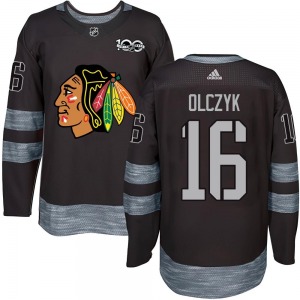 Ed Olczyk Chicago Blackhawks Authentic 1917-2017 100th Anniversary Jersey (Black)