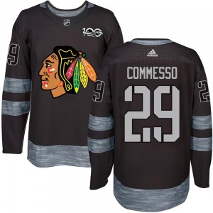 Drew Commesso Chicago Blackhawks Youth Authentic 1917-2017 100th Anniversary Jersey (Black)