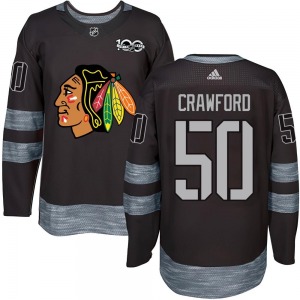 Corey Crawford Chicago Blackhawks Youth Authentic 1917-2017 100th Anniversary Jersey (Black)