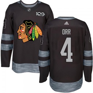 Bobby Orr Chicago Blackhawks Youth Authentic 1917-2017 100th Anniversary Jersey (Black)
