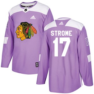 Dylan Strome Chicago Blackhawks Adidas Authentic Fights Cancer Practice Jersey (Purple)