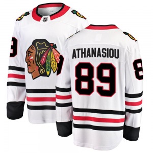 Andreas Athanasiou Chicago Blackhawks Fanatics Branded Youth Breakaway Away Jersey (White)