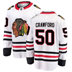 Corey Crawford Chicago Blackhawks Fanatics Branded Youth Breakaway Away Jersey (White)