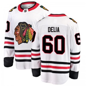 Collin Delia Chicago Blackhawks Fanatics Branded Youth Breakaway Away Jersey (White)