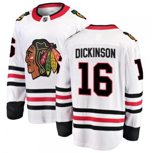 Jason Dickinson Chicago Blackhawks Fanatics Branded Youth Breakaway Away Jersey (White)