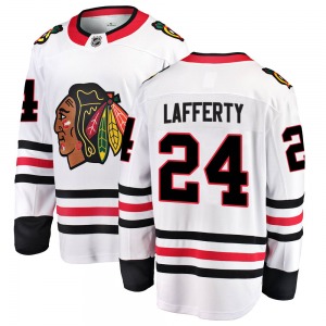 Sam Lafferty Chicago Blackhawks Fanatics Branded Youth Breakaway Away Jersey (White)