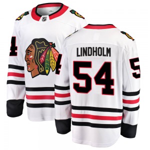 Anton Lindholm Chicago Blackhawks Fanatics Branded Youth Breakaway Away Jersey (White)