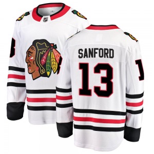 Zach Sanford Chicago Blackhawks Fanatics Branded Youth Breakaway Away Jersey (White)