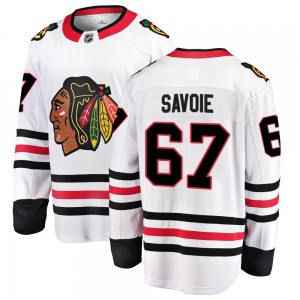 Samuel Savoie Chicago Blackhawks Fanatics Branded Youth Breakaway Away Jersey (White)