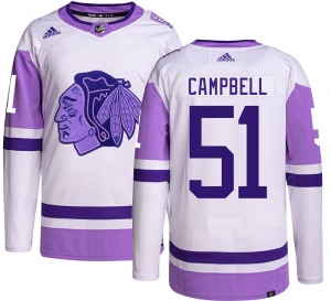 Brian Campbell Chicago Blackhawks Adidas Youth Authentic Hockey Fights Cancer Jersey
