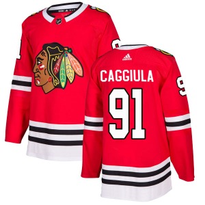 Drake Caggiula Chicago Blackhawks Adidas Youth Authentic Home Jersey (Red)