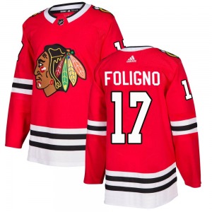 Nick Foligno Chicago Blackhawks Adidas Youth Authentic Home Jersey (Red)
