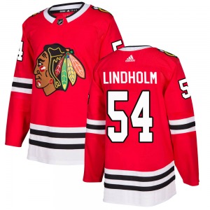 Anton Lindholm Chicago Blackhawks Adidas Youth Authentic Home Jersey (Red)