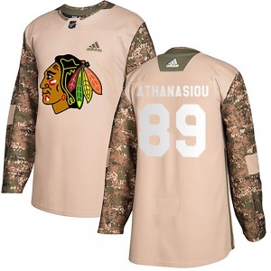 Andreas Athanasiou Chicago Blackhawks Adidas Authentic Veterans Day Practice Jersey (Camo)