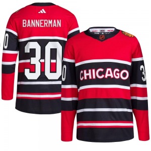 Murray Bannerman Chicago Blackhawks Adidas Authentic Reverse Retro 2.0 Jersey (Red)