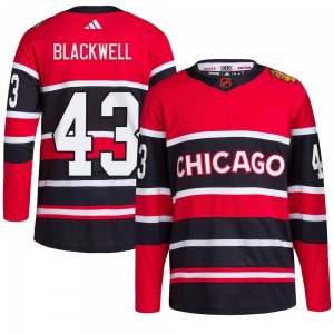 Colin Blackwell Chicago Blackhawks Adidas Authentic Red Reverse Retro 2.0 Jersey (Black)