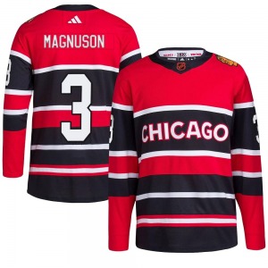 Keith Magnuson Chicago Blackhawks Adidas Authentic Reverse Retro 2.0 Jersey (Red)