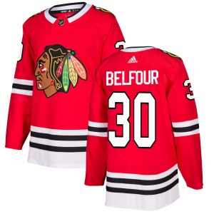 ED Belfour Chicago Blackhawks Adidas Authentic Jersey (Red)
