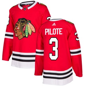Pierre Pilote Chicago Blackhawks Adidas Authentic Jersey (Red)