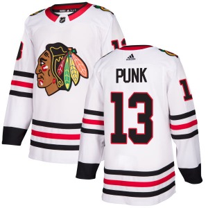 CM Punk Chicago Blackhawks Adidas Authentic Jersey (White)