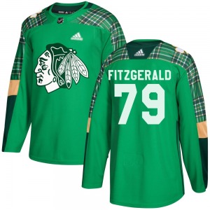 Cavan Fitzgerald Chicago Blackhawks Adidas Youth Authentic St. Patrick's Day Practice Jersey (Green)