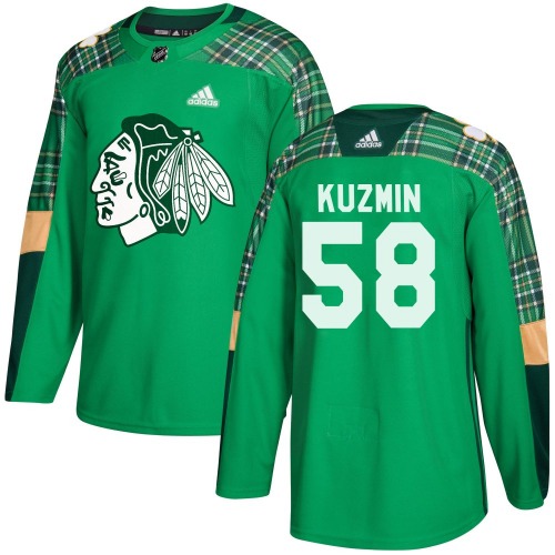 Dmitry Kuzmin Chicago Blackhawks Adidas Youth Authentic St. Patrick's Day Practice Jersey (Green)