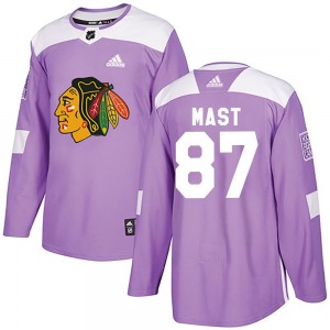 Ryan Mast Chicago Blackhawks Adidas Youth Authentic Fights Cancer Practice Jersey (Purple)