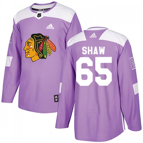 Andrew Shaw Chicago Blackhawks Adidas Youth Authentic Fights Cancer Practice Jersey (Purple)