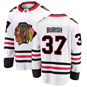 Adam Burish Chicago Blackhawks Fanatics Branded Breakaway Away Jersey (White)