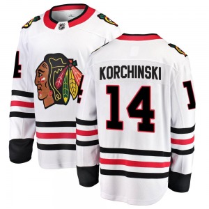 Kevin Korchinski Chicago Blackhawks Fanatics Branded Breakaway Away Jersey (White)