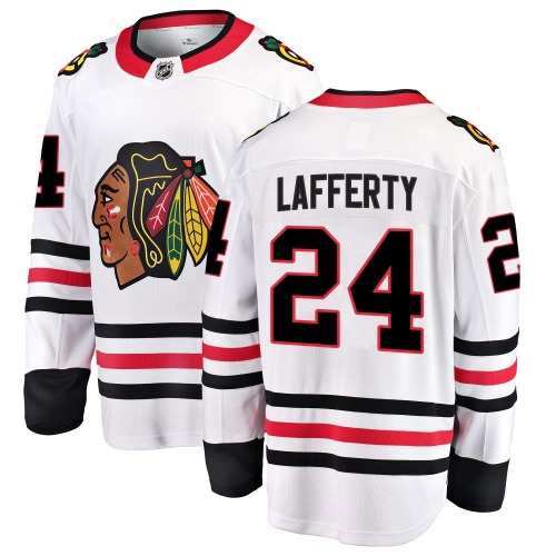 Sam Lafferty Chicago Blackhawks Fanatics Branded Breakaway Away Jersey (White)