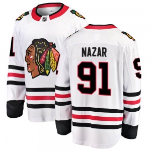 Frank Nazar Chicago Blackhawks Fanatics Branded Breakaway Away Jersey (White)