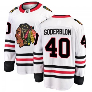 Arvid Soderblom Chicago Blackhawks Fanatics Branded Breakaway Away Jersey (White)