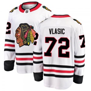 Alex Vlasic Chicago Blackhawks Fanatics Branded Breakaway Away Jersey (White)